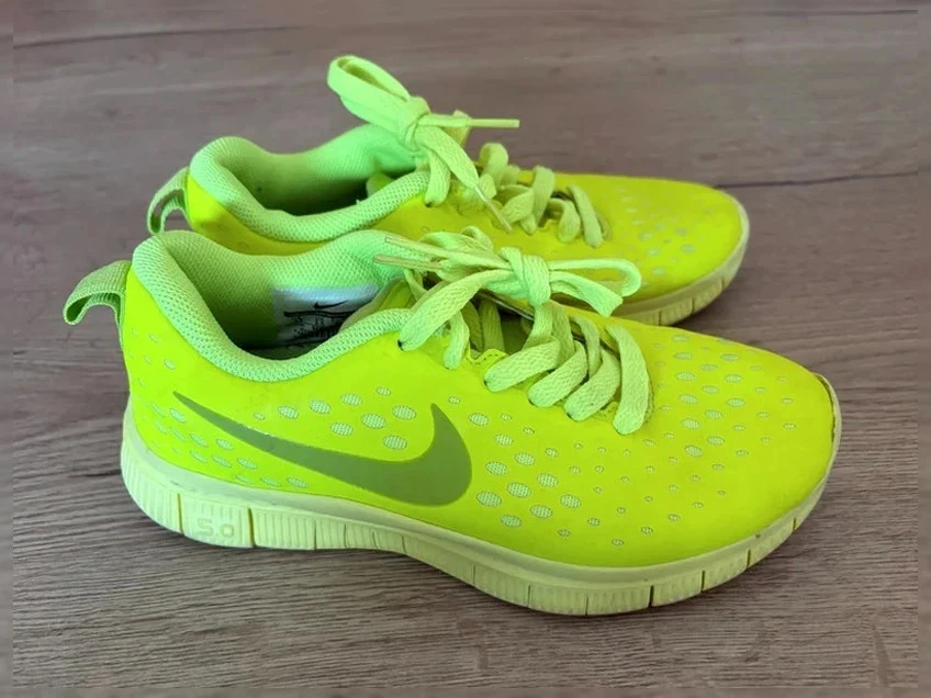 🟡 Zapatillas Nike Free 5.0 – Amarillo Fluor – photo 2